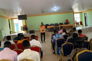 THE ORIENTATION FOR 2022/2023 NATIONAL SERVICE PERSONNEL AT NANA ADU DARKO COMMUNITY CENTRE ON THE 24TH JANUARY, 2023.