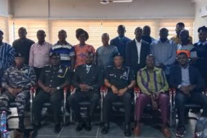 THE DCE OF AMANSIE CENTRAL DISTRICT ASSEMBLY AND HIS ENTOURAGE MET WITH THE BEKWAI REGIONAL COMMANDER ON THE 1ST OF FEBRUARY, 2023 AT THE DCE’S CONFERENCE HALL.