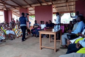 THE DCE OF AMANSIE CENTRAL DISTRICT AND HIS ENTOURAGE VISITED THIS COMMUNITY ON 23RD MAY, 2022.