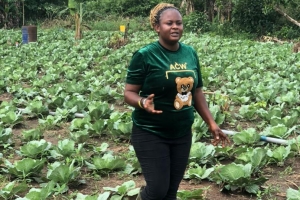 THE DEPARTMENT OF AGRIC IN ACDA VISITED A CABBAGE FARM AT BIRIBIWOMANG ON 16TH MARCH, 2022.
