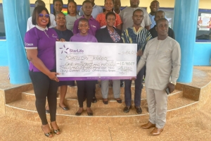 STARLIFE ASSURANCE COMPANY MADE A DONATION TO A STAFF OF AMANSIE CENTRAL DISTRICT ASSEMBLY ON 15TH JUNE, 2023.