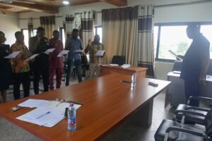 THE INAUGURATION OF THE DISTRICT ROAD SAFETY COMMISSION COMMITTE ON THE 18TH JUNE 2024 AT THE ASSEMBLY’S CONFERENCE HALL.