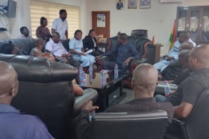 THE MANAGEMENT OF AMANSIE CENTRAL DISTRICT ASSEMBLY MET THE JACOBU CHIEF’S FAMILY AT THE DISTRICT CHIEF EXECUTIVE’S CONFERENCE HALL ON 3RD SEPTEMBER, 2024.